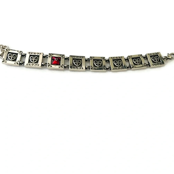 Brighton bracelet silver plated with red heart silver plated with engraving - Picture 3 of 9